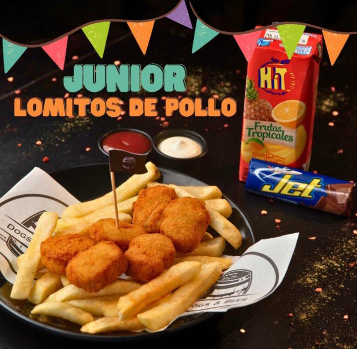 menú infantil Nuggets wafles